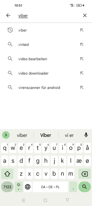 Geben Sie den Namen der App ein und wählen Sie Suchen
