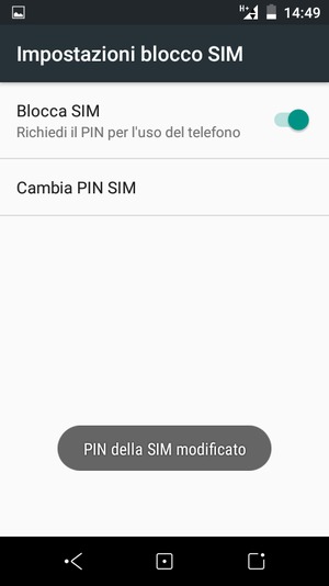 Il tuo PIN della SIM è stato modificato