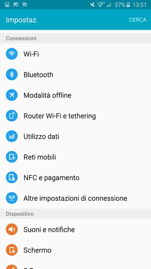 Scorri e seleziona Reti mobili
