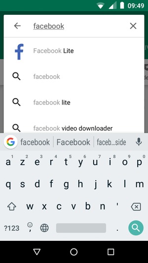 Saisissez le nom de l'appli et sélectionnez Rechercher