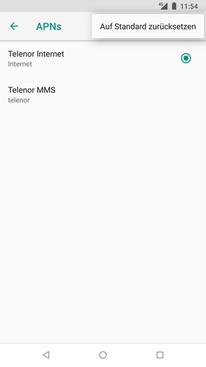 Wählen Sie Auf Standard zurücksetzen