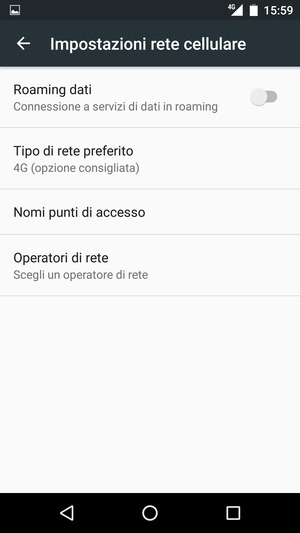Seleziona Nomi punti di accesso