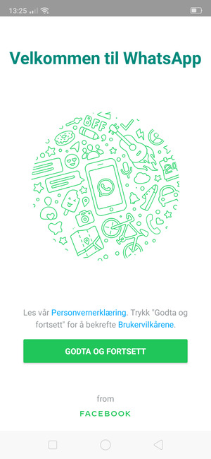 Applikasjonen er klar til bruk