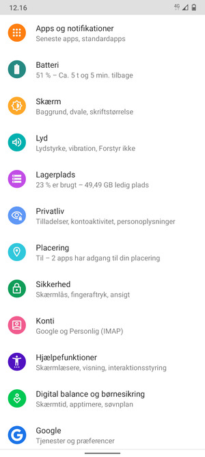 Scroll til og vælg Placering