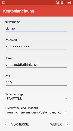 Wählen Sie Sicherheitstyp