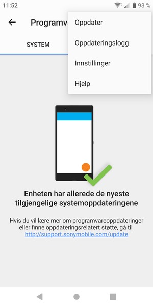 Velg Oppdater