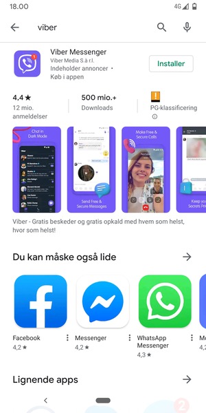 Vælg appen