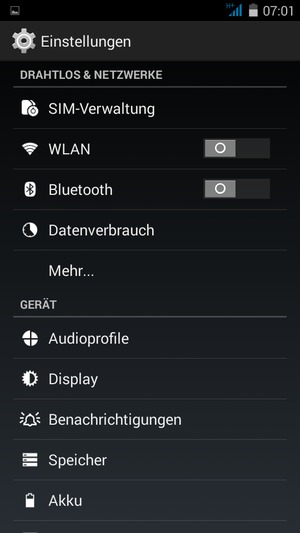 Wählen Sie Mehr...