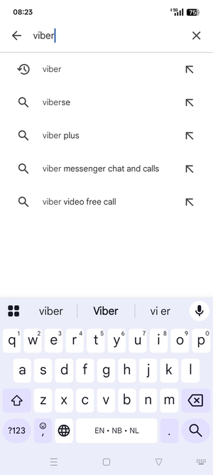 Enter the app name and select Search