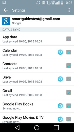 Your information will be synchronised