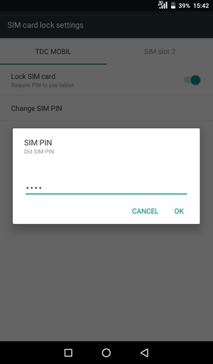 Enter your Old SIM PIN and select OK