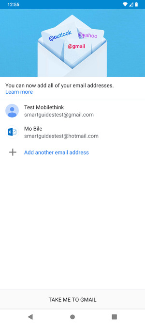 Select TAKE ME TO GMAIL