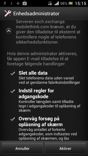 Vælg Aktiver