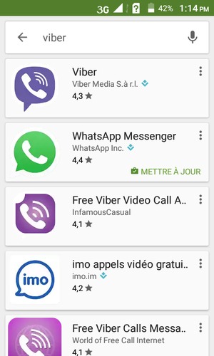 Sélectionnez l'appli