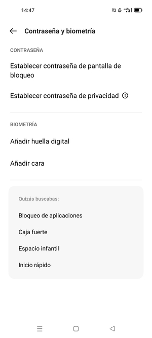 Seleccione Establecer contraseña de pantalla de bloqueo