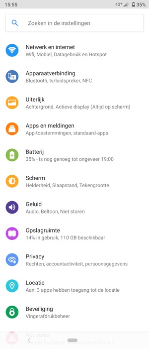 Selecteer Netwerk en internet