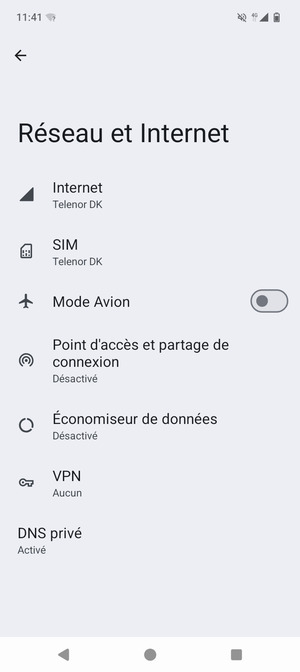 Sélectionnez Internet