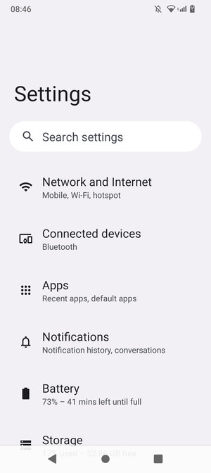 Select Network and Internet