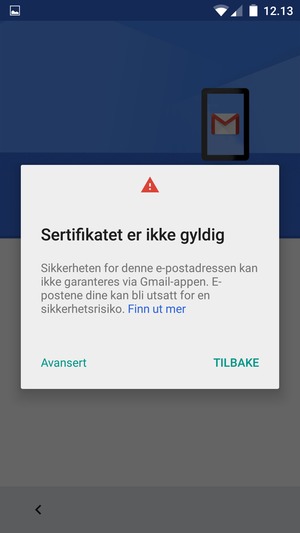 Velg TILBAKE