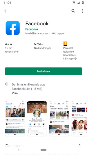 Välj Installera