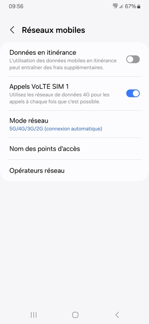 Sélectionnez Nom des points d'accès
