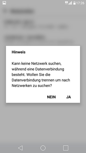 Wählen Sie JA