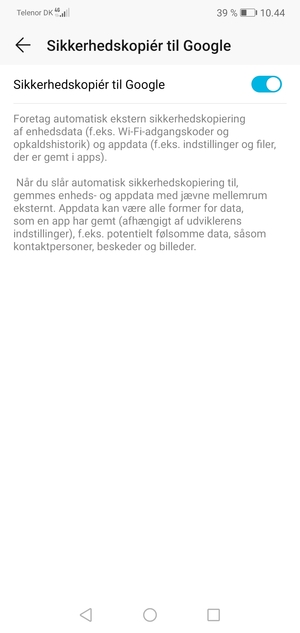 Vælg Tilbage-knappen