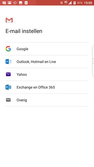 Selecteer Outlook, Hotmail en Live