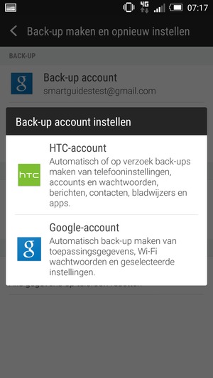 Selecteer Google-account
