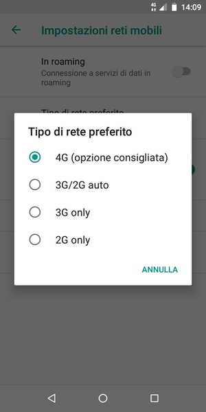 Seleziona la tua opzione preferita
