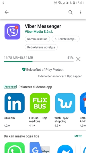 Afvent at installeringen er afsluttet