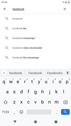 Enter the app name and select Search
