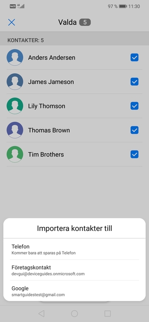 Tryck på ditt Google-konto