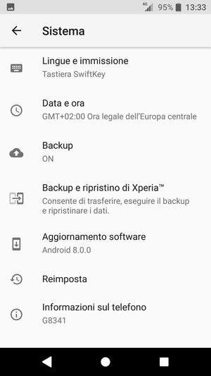 Seleziona Aggiornamento software