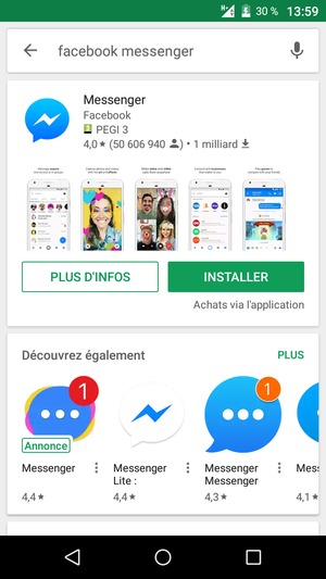 Sélectionnez l'appli
