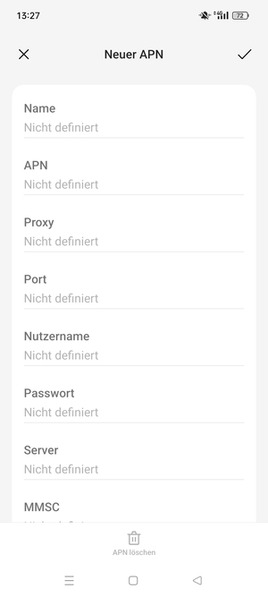 Geben Sie Internet-Informationen ein