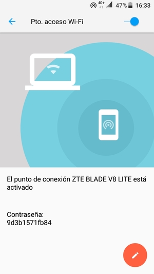 El teléfono ha sido configurado para su uso como módem