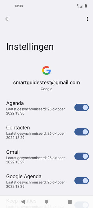 Selecteer de Menu-knop