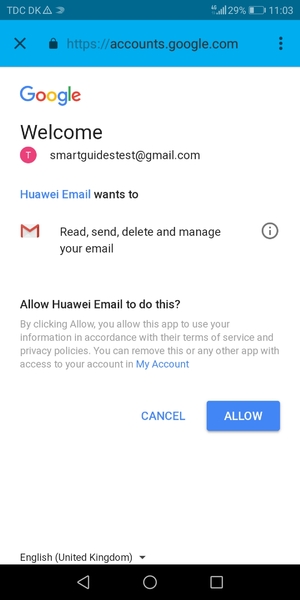 Select ALLOW
