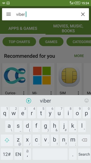 Enter the app name and select Search