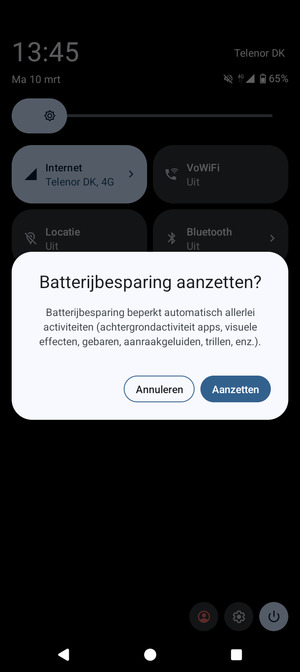 Selecteer Aanzetten