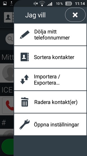 Välj Importera / Exportera...