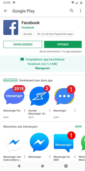 Selecteer OPENEN