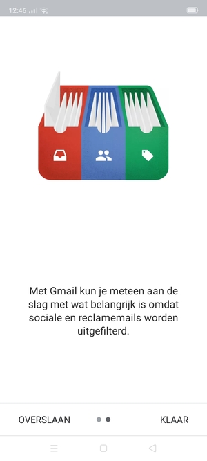 Selecteer KLAAR