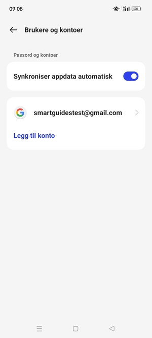 Velg din Google-konto