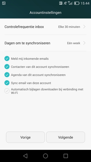 Selecteer Volgende