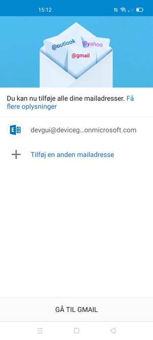 Vælg :GÅ TIL GMAIL::