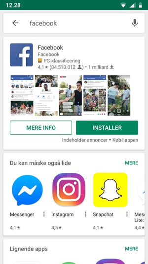 Vælg appen