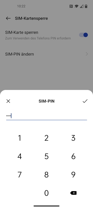 Bestätigen Sie Ihre neue PIN für SIM-Karte und wählen Sie OK