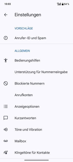 Wählen Sie Mailbox